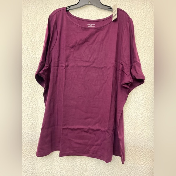 Lane Bryant T Shirt Bundle 3 Size 26 /28 Fall Casual Comfort Plum Black White - Picture 6 of 14
